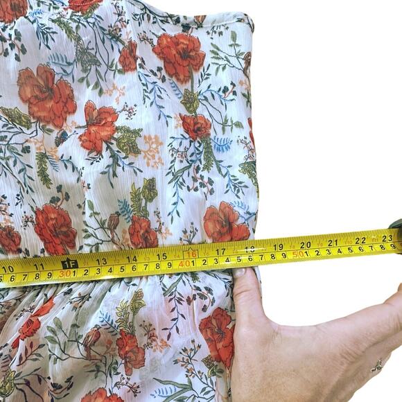Vintage Abercrombie & Fitch One Shoulder Hi-Low Dress SZ XL Floral Cottagecore - Picture 12 of 16